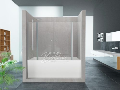 אמבטיון מקיר לקיר – שני קבועים ושתי דלתות (לפי מידה)