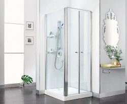 מקלחון חזית שתי דלתות וקבוע בצד (לפי מידה)