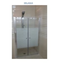 מקלחון חזית שתי דלתות 100-120 דגם SELAQUA