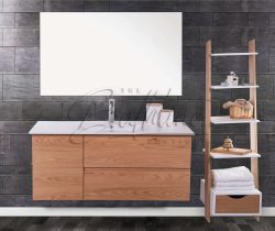 ארון אמבטיה תלוי אפוקסי דגם אוהד כולל כיור ומראה
