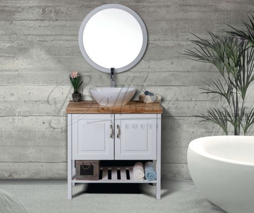 ארון אמבטיה אפוקסי עומד דגם אריאל כולל כיור ומראה