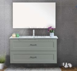 ארון אמבטיה תלוי אפוקסי דגם עדן כולל כיור ומראה