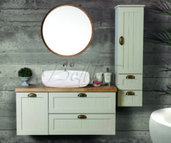 ארון אמבטיה אפוקסי תלוי דגם ליאור כולל כיור ומראה