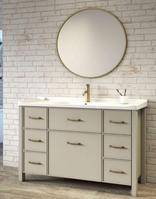 ארון אמבטיה אפוקסי עומד דגם בריק כולל כיור ומראה
